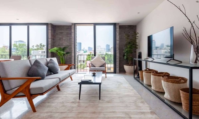 Colonia Roma Apartment | Stylish Designer 2BR Duplex in Roma Norte - Rated 10/10