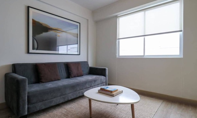 Barranco Apartment | Illuminating 1BR with AC & Ocean View near Central Restaurante