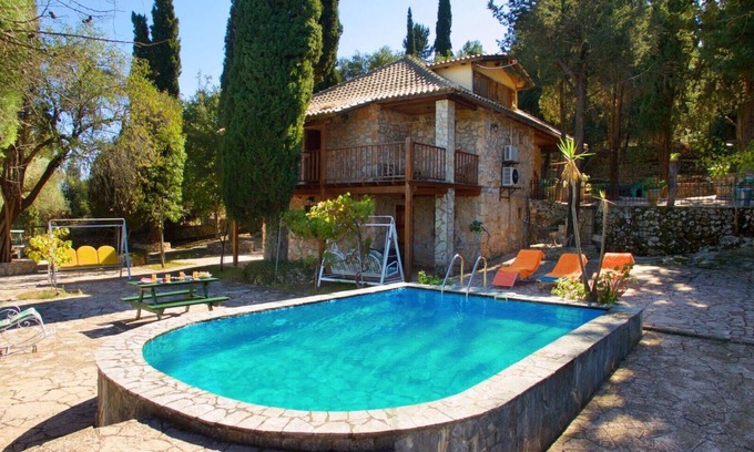 Mazarakata Villa | Elegant Kefalonian Kastro Pool Villa with Private Spa