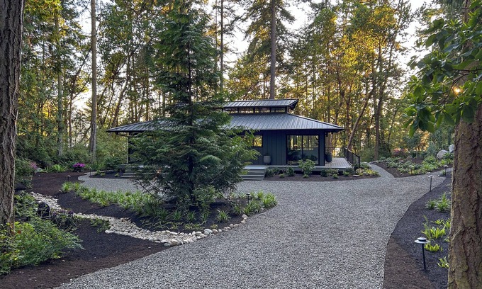 Sequim House | Serene WabiSabi Teahouse with Gardens and Water Views