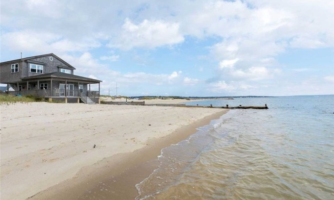 New Suffolk House | Experience Serene Mornings on a Private Beach Retreat