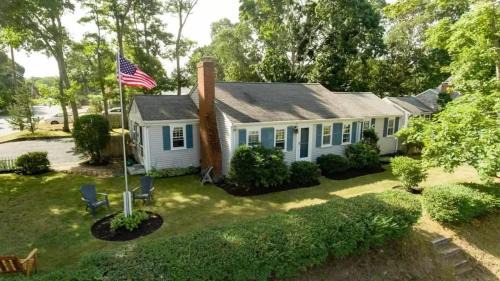 South Yarmouth House | Convenient Stay Steps from Private Beach Access
