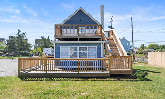 Bowers Beach House | Walk to Beach! 2BD/1BA On the Delmarva Peninsula