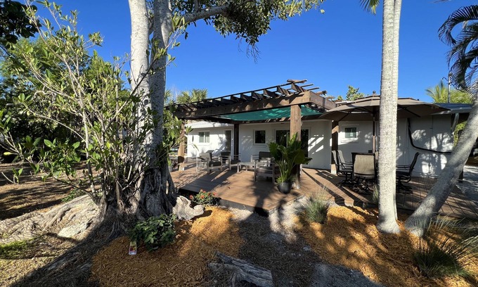 Sanibel House | Inviting Island Retreat Steps from the Beach with Ocean Views