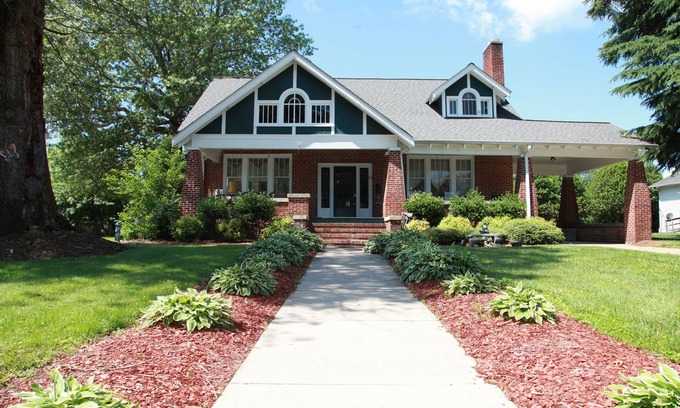Mount Airy House | Family-Friendly Retreat Steps from Wally's Service Station