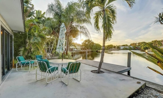 Middle River Terrace Apartment | Elegant Waterfront Apartment with Private Patio & Pool