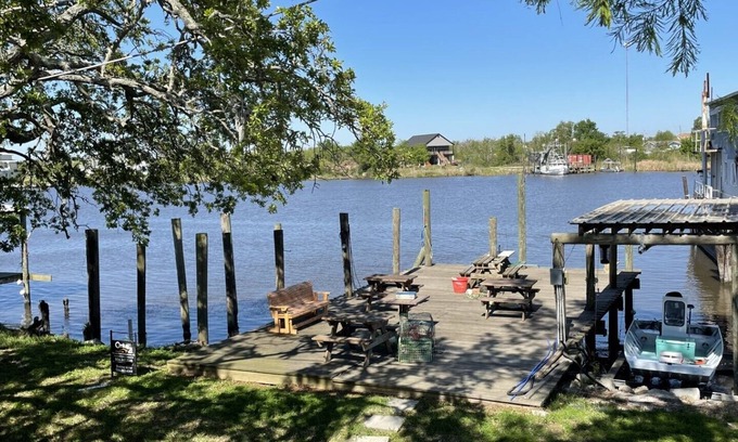 Lafitte House | Scenic Bayou Retreat with Dock Fishing & Ocean Views