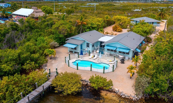Little Torch Key House | Waterfront Beach House with Dock & Heated Pool!