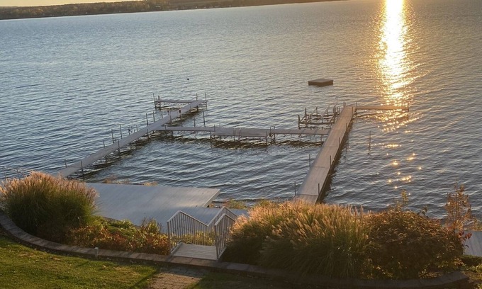 Town of Owasco Cottage | Waterfront Cottage: Dog-Friendly with Pool & Dock Access