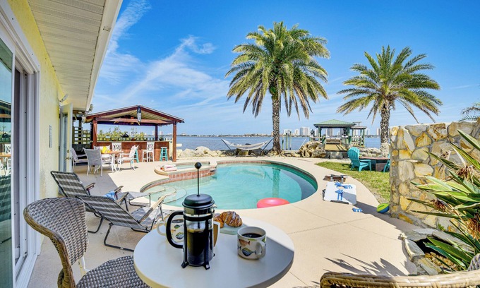 South Daytona House | Waterfront Daytona Retreat with Pool and Game Room Awaits!