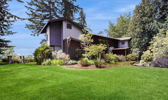 Poulsbo House | Waterfront Escape with Home Theater & Amazing Ocean Views