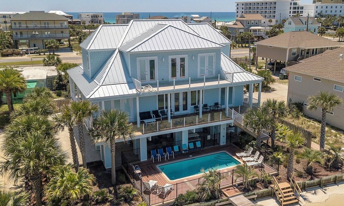 Villa Primera House | Waterfront Retreat with Heated Pool & Steps to Dining