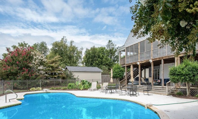 Dogue House | Waterfront Retreat with Pool and Tennis Court Awaits You