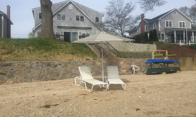 Niantic House | Waterfront Retreat with Private Beach on Niantic River