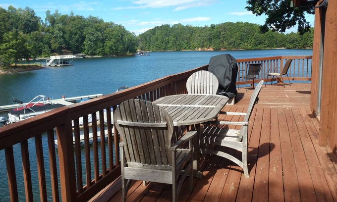 Six Mile Ski Chalet | Scenic Lake Keowee Chalet with Breathtaking 180° Views