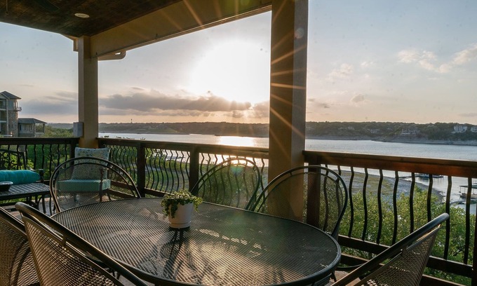 Brooks Hollow House | Waterfront Lake Travis Retreat with Private Boat Dock & Pool