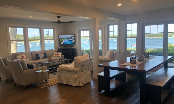 Teaticket House | Tranquil Waterfront Oasis with Master Suites & Private Decks