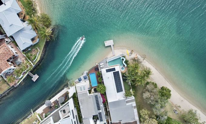 Palm Beach Villa | Family-Friendly Waterfront Retreat with Pool and Kayak Access