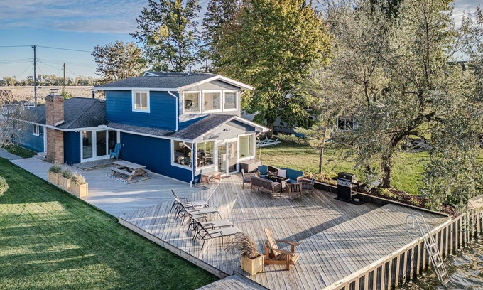 Anchorville House | Inviting Lakefront Retreat with Pool, Kayaks & Outdoor Fun