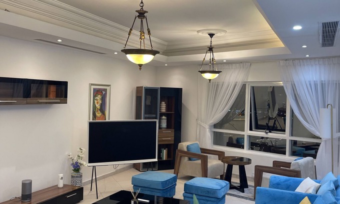 Al Majaz Apartment | Relaxing Waterfront 3BR Apartment - Steps from the Beach