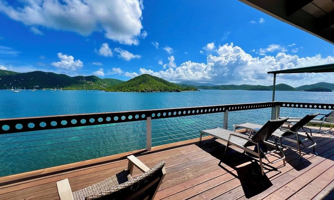 Estate Emmaus Villa | Waterfront Simple Luxury in Coral Bay with Endless Blue Views from Every Room