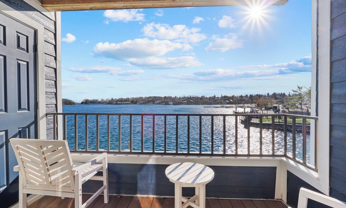 Charlevoix Condo | Inviting Condo #233 at Edgewater Inn with Balcony Retreat