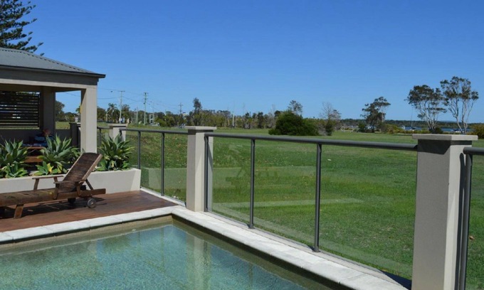 Yamba House | Elegant Riverview Apartments with Pool and Family Amenities