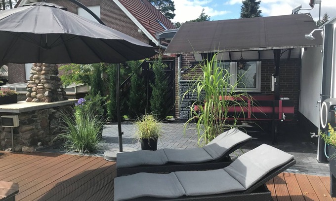 Fichtenwalde House | Relax at Holiday Home "WALDIDYLL" with Private Pool & Kids' Play