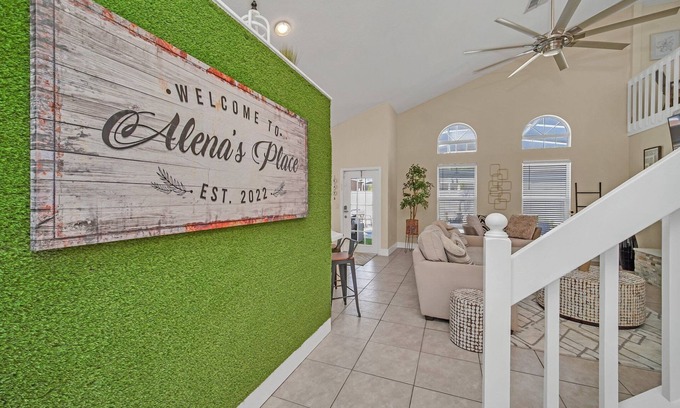 Lindfields House | Discover Alena's Place: Steps from Disney with Pool & Spa