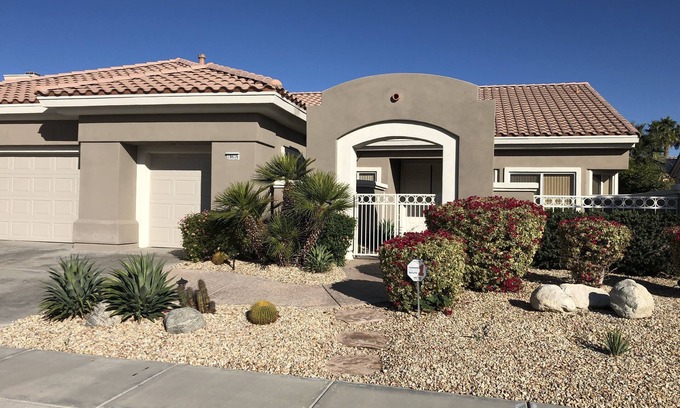 Desert Palms House | Experience Bougainvillea Desert Retreat with Ocean Views