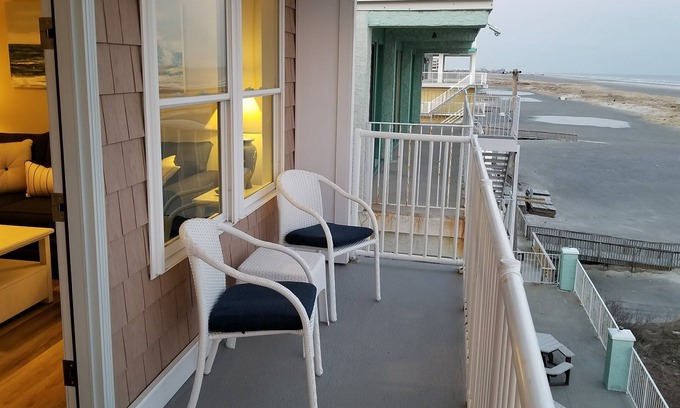Wildwood Crest Condo | Ocean Sunrise: Oceanfront Retreat with Pool & Breakfast