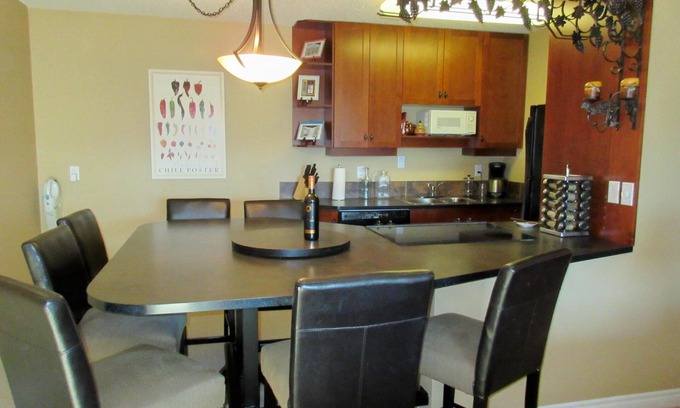 Big White Ski Resort Condo | Discover Snowy: Ski Slope Retreat with Spa & Hot Tub