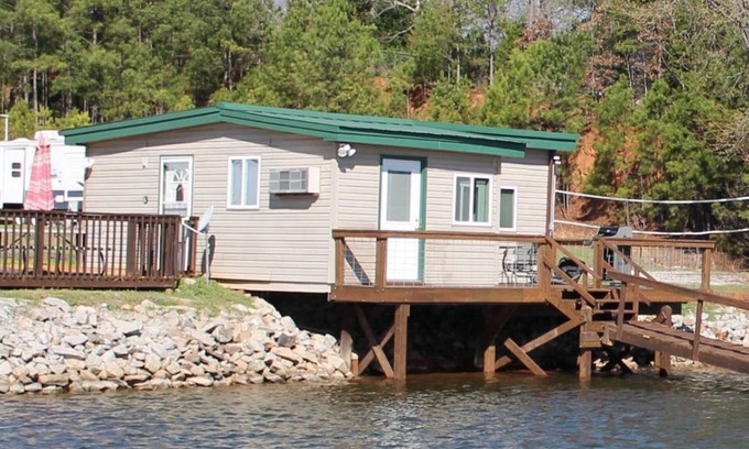 Leesville House | Idyllic Lakefront Retreat with Dock & Spa Amenities
