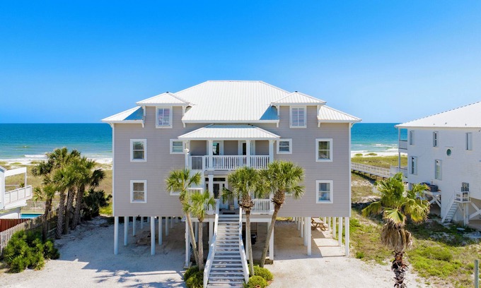 Parasol West House | Exceptional 6 Bedroom Beachfront Home with Heated Pool