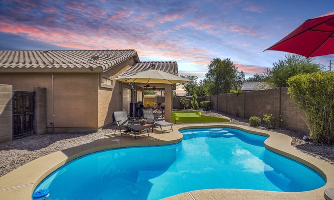 South Mountain House | Western Vibe 3 BR Home with Pool, Sauna & Pet-Friendly Perks