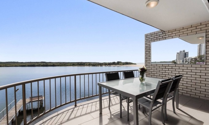 Maroochydore Apartment | River View Apartment at Wharf Lodge: Family-Friendly Retreat