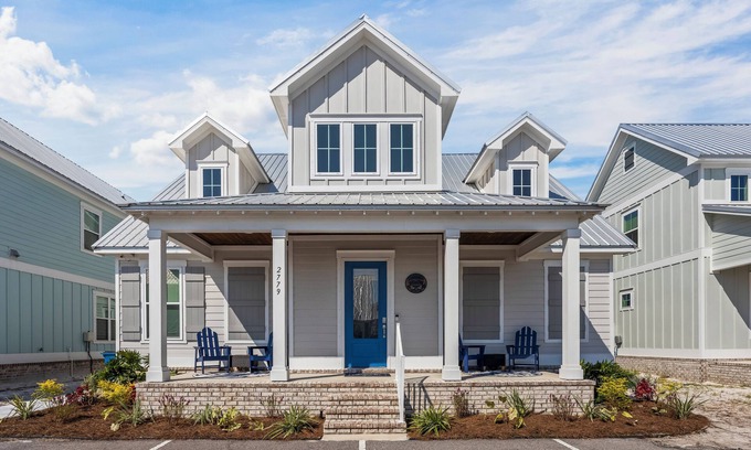 Orange Beach House | Whiskey Sands: Pet-Friendly Oasis with Ocean Views & Firepit