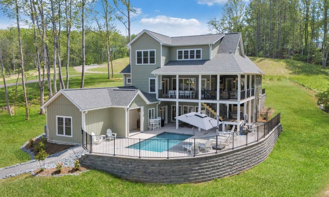 Moneta House | Waterfront Escape at Whispering Pines Estate with Pool & Spa