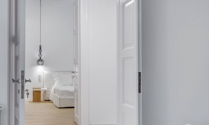 Ermoupoli Apartment | Elegant White Loft Syros: Your Perfect Island Retreat