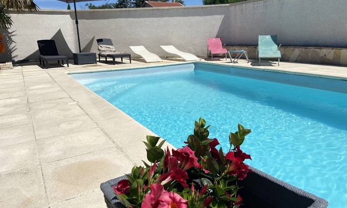 Anneyron House | Family-Friendly Retreat with Pool Near Peaugres Zoo