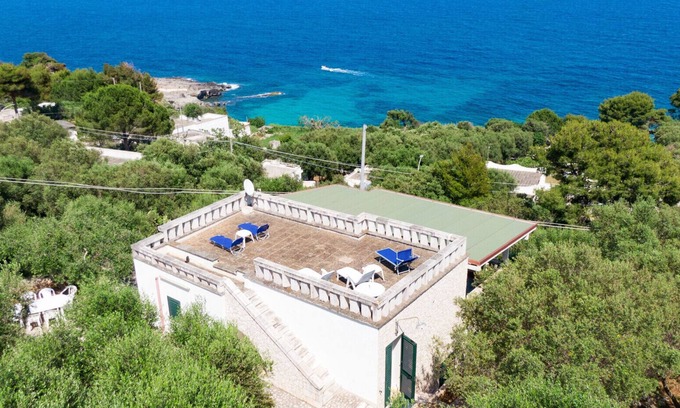 Marina di Andrano Villa | Magnificent Villa with 180° Sea View and Modern Amenities
