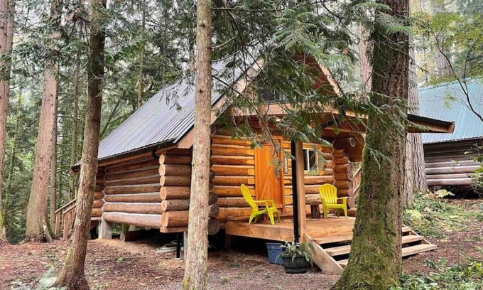 Regional District of Nanaimo Cabin | Cozy Log Cabin Retreat in the Woods with Ocean Views