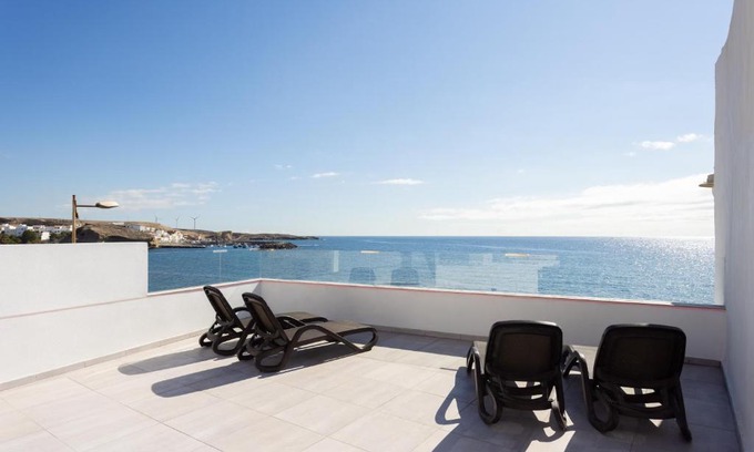Las Arenas House | Oceanfront Retreat: Window to the Sea in South Tenerife