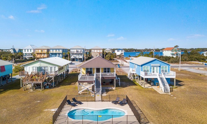 Gulf Shores House | Pet-Friendly Haven with Heated Pool Steps from the Beach