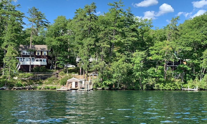 Wolfeboro Villa | Inviting Winter Harbor Lakefront Home with Ocean Views