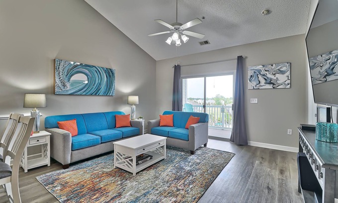 Carolina Forest Apartment | Tranquil 2BR Unit with Pool View and Family-Friendly Amenities