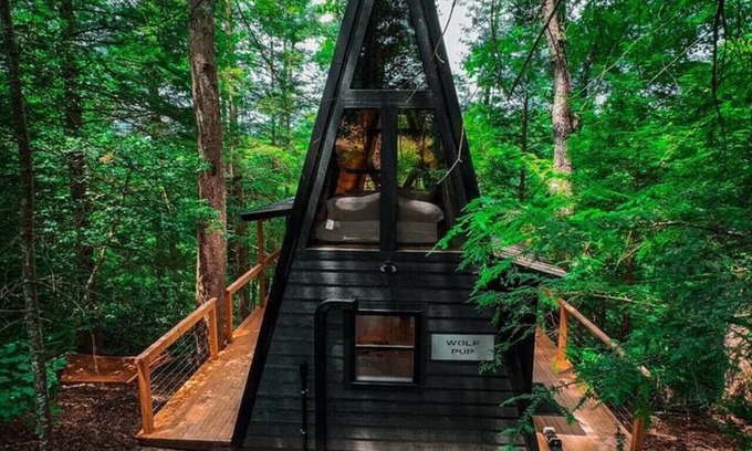 Campton House | Wolf Pup- A Frame- Hillside Tiny Cottage Wi-Fi
