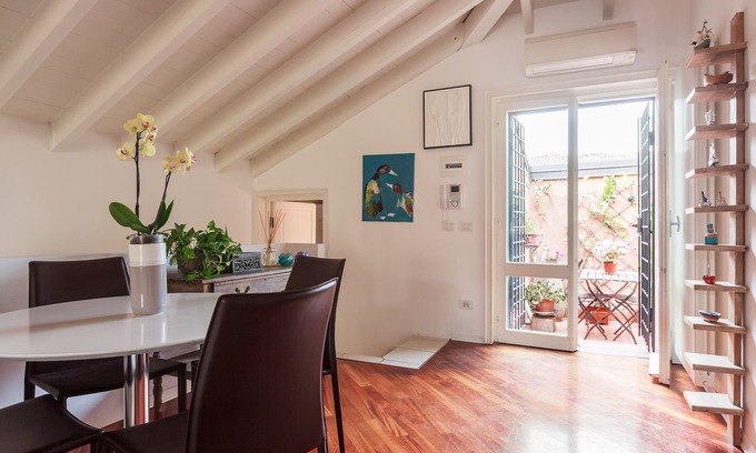 Historic Center Apartment | Top-Rated Attic with Terraces Near Piazza Maggiore
