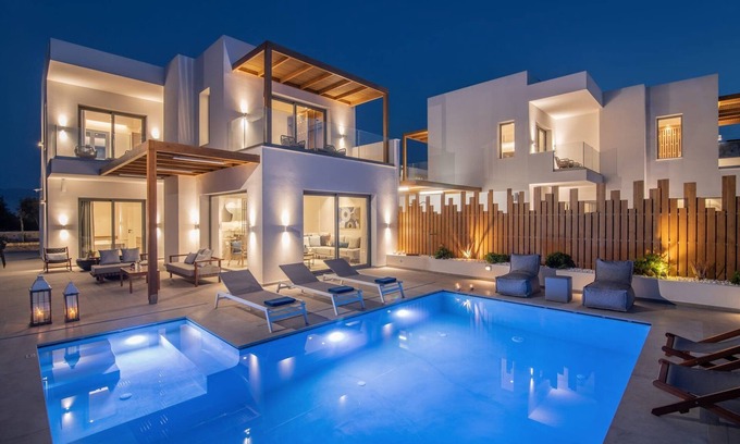 Ammoudara Villa | Wonderful Crete Villa | Villa Isla Azul | 4 Bedrooms | Private Heated Pool |.