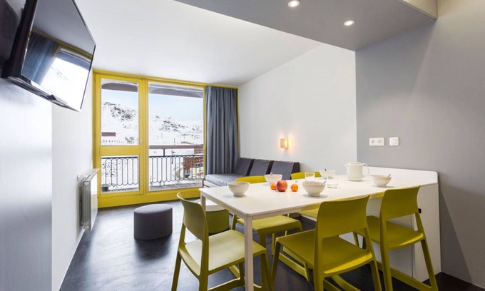 Arc-1950 Apartment | Scenic Mountain Views with Balcony and Family-Friendly Amenities
